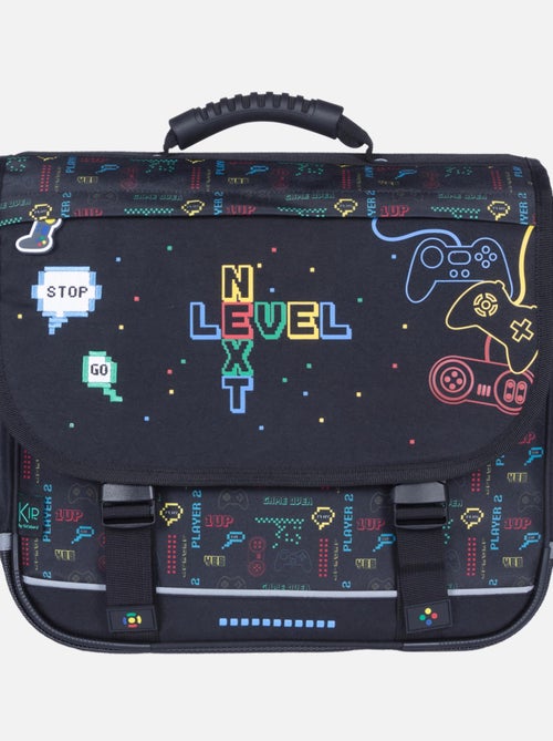 Cartable 38 cm KIP NEXT LEVEL motif gamer noir - Kiabi