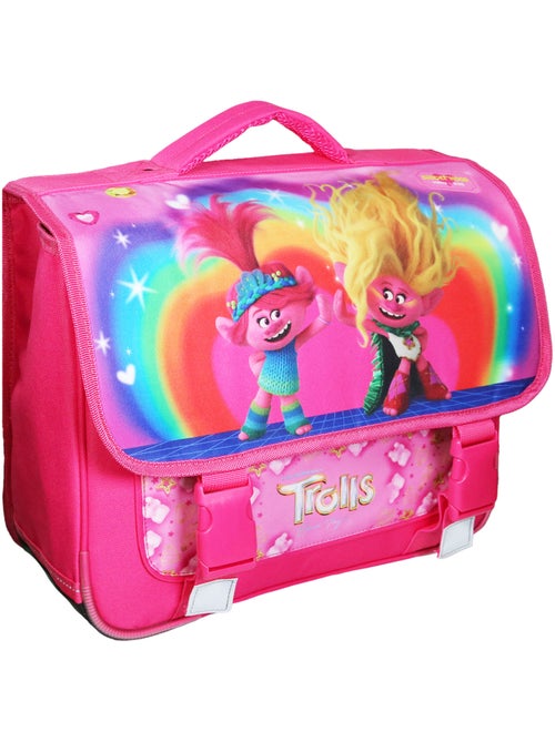Cartable 38 cm Les Trolls Rose - Kiabi
