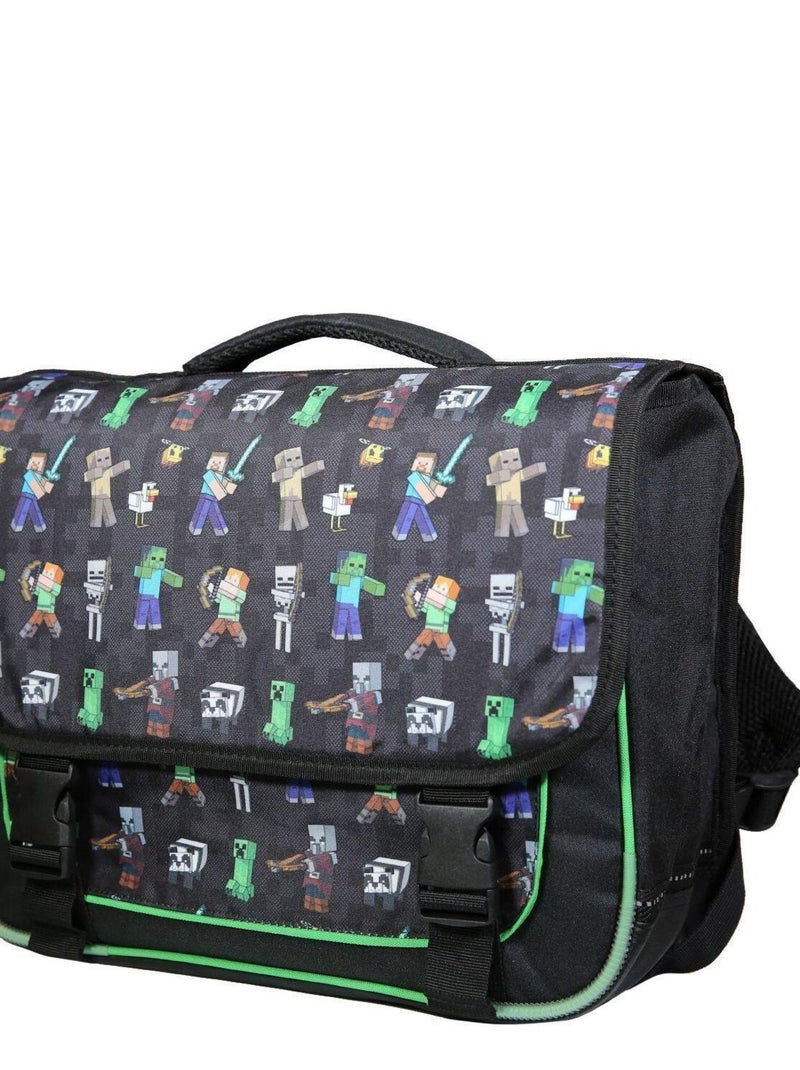 Cartable 38 cm Minecraft Jeu Vidéo Noir Bagtrotter Noir - Kiabi