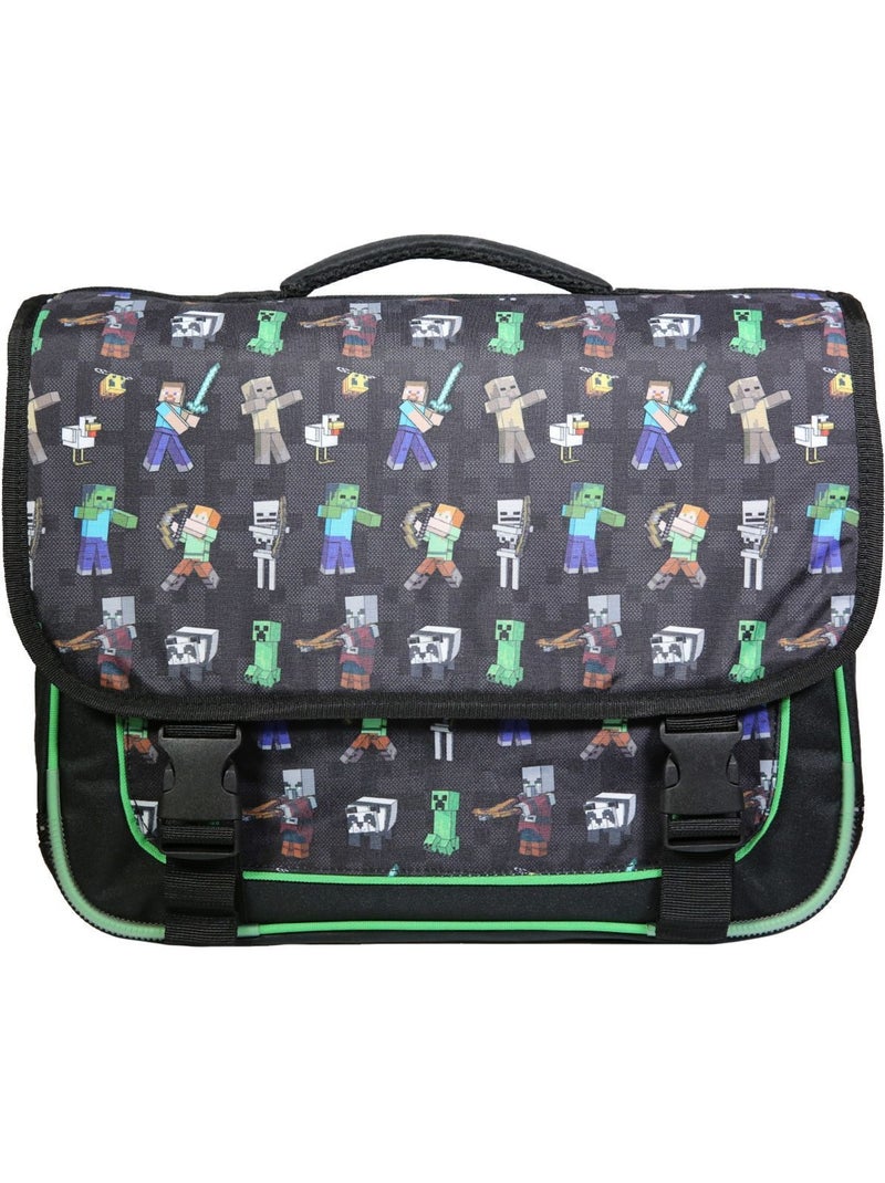 Cartable 38 cm Minecraft Jeu Vidéo Noir Bagtrotter Noir - Kiabi