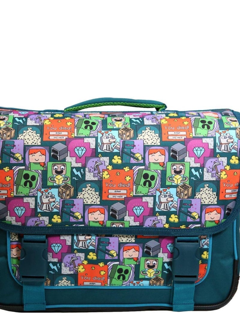 Cartable 38 cm Minecraft Jeu Vidéo Vert Bagtrotter Vert - Kiabi
