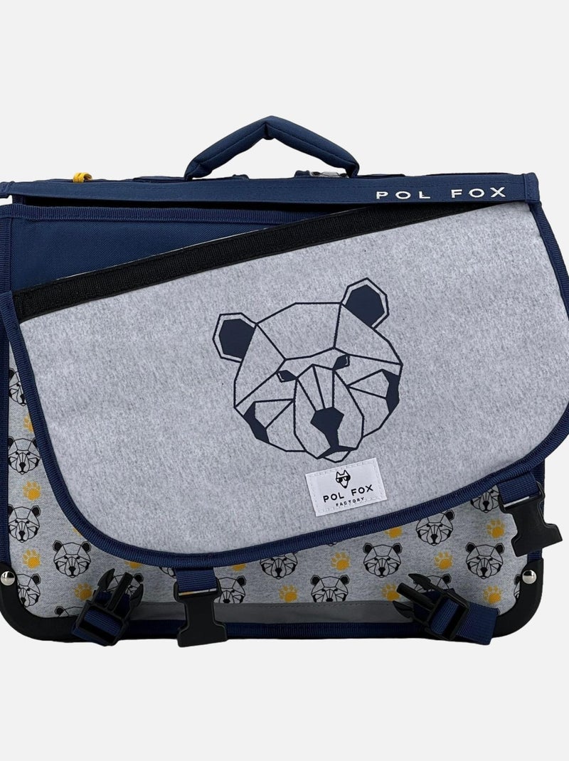 Cartable 38 cm POL FOX BEAR Gris chiné - Kiabi