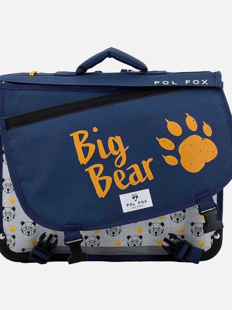 Cartable 38 cm POL FOX BEAR Gris chiné - Kiabi