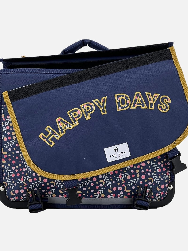 Cartable 38 cm POL FOX HAPPY BLUE Bleu marine - Kiabi