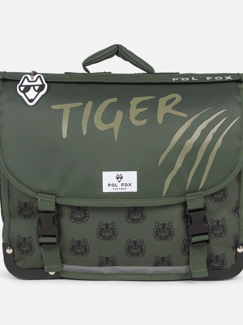CARTABLE 38 CM POL FOX TIGER Kaki - Kiabi