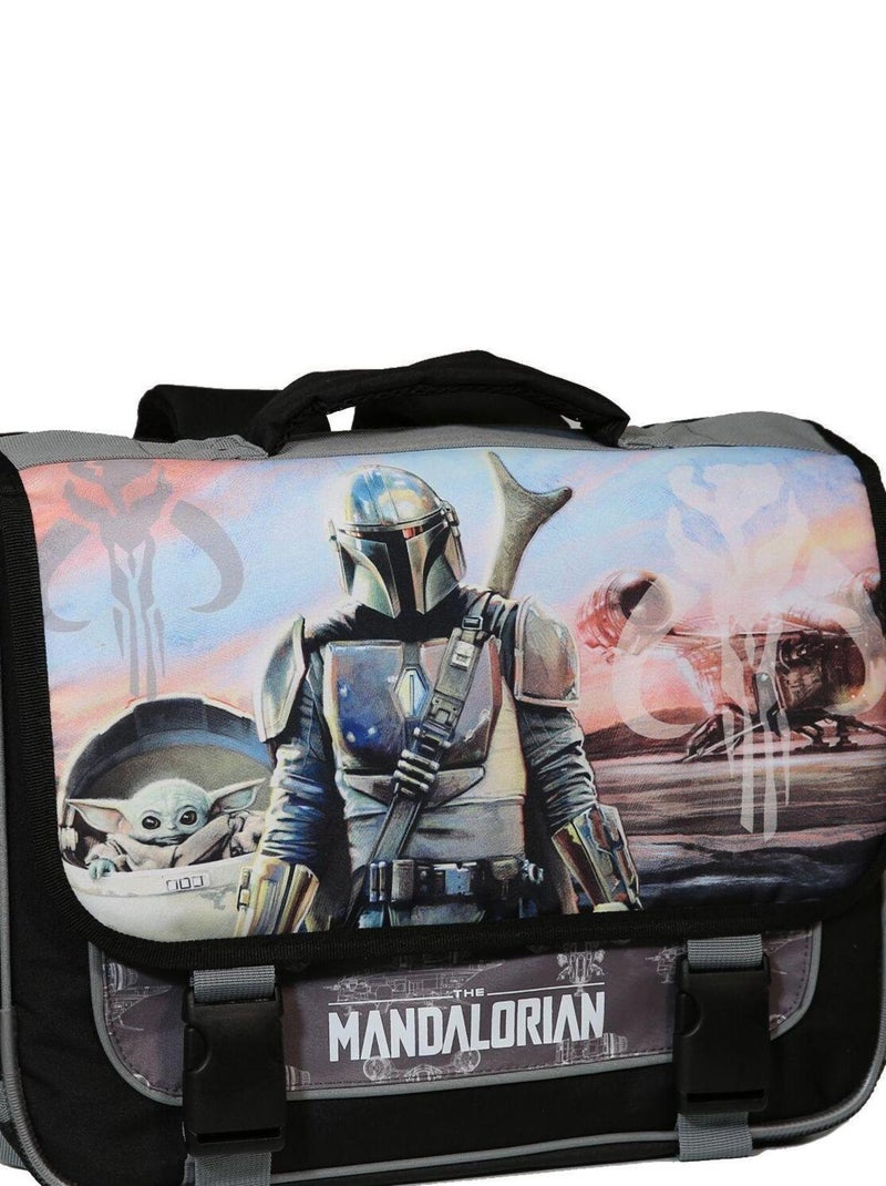 Cartable 38 cm Star Wars/The Mandalorian Baby Yoda Noir et Gris Bagtrotter Multicolore - Kiabi