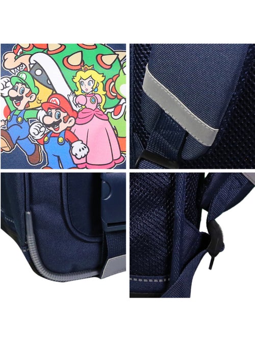 Cartable 38 cm Super Mario Bleu - Kiabi