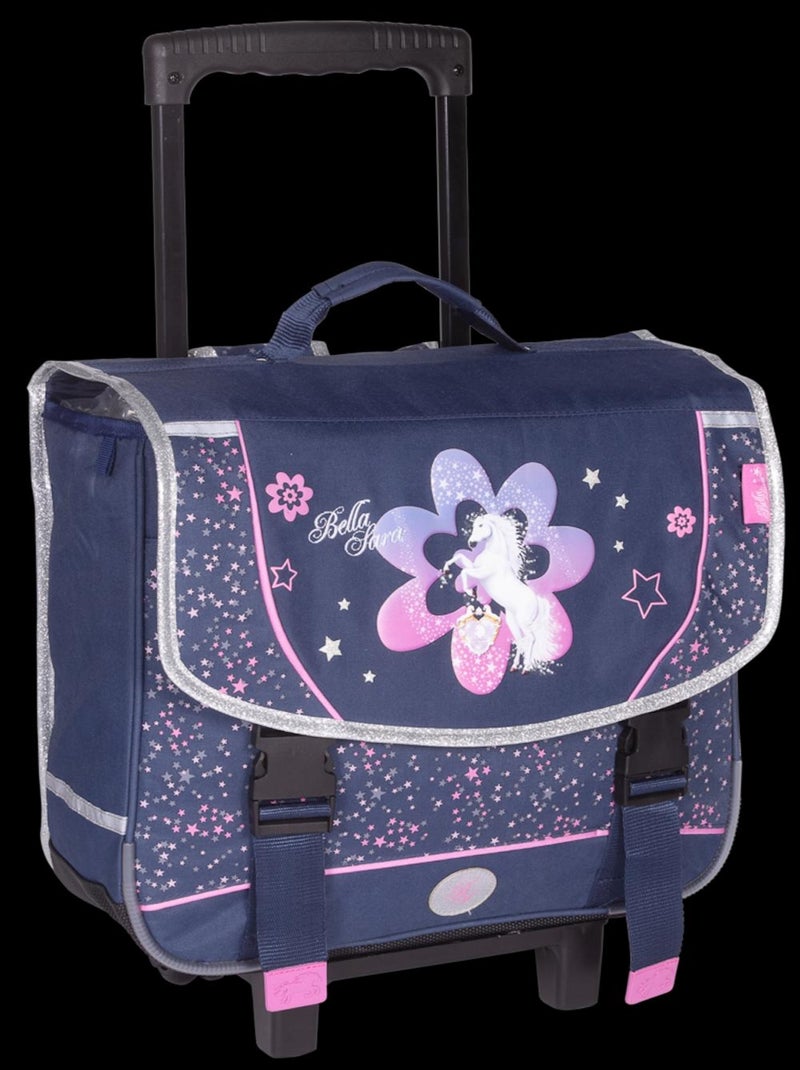CARTABLE 38CM A ROULETTES BELLA SARA PARADISE Gris Gris - Kiabi