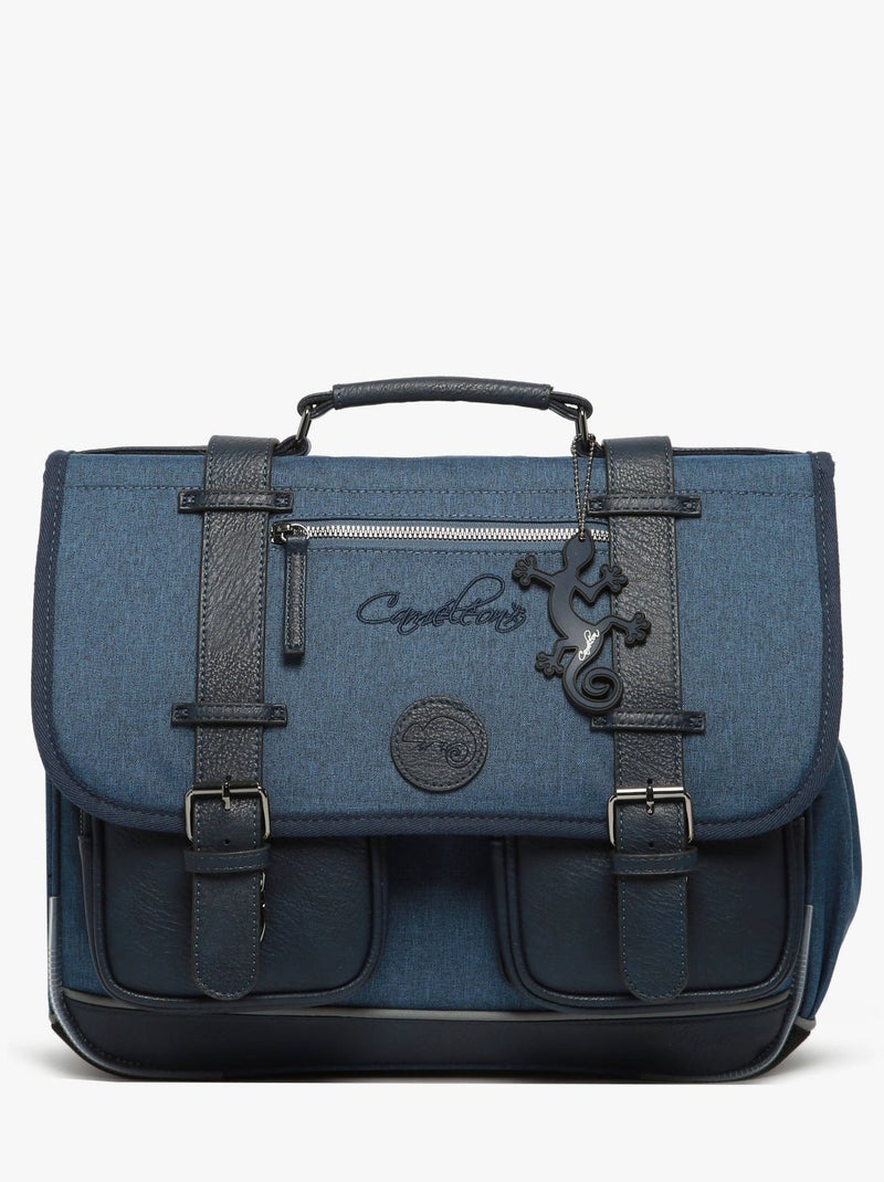 Cartable 38cm Caméléon Vintage Color avec 2 compartiments - CP/CE1/CE2 Bleu Noir - Kiabi