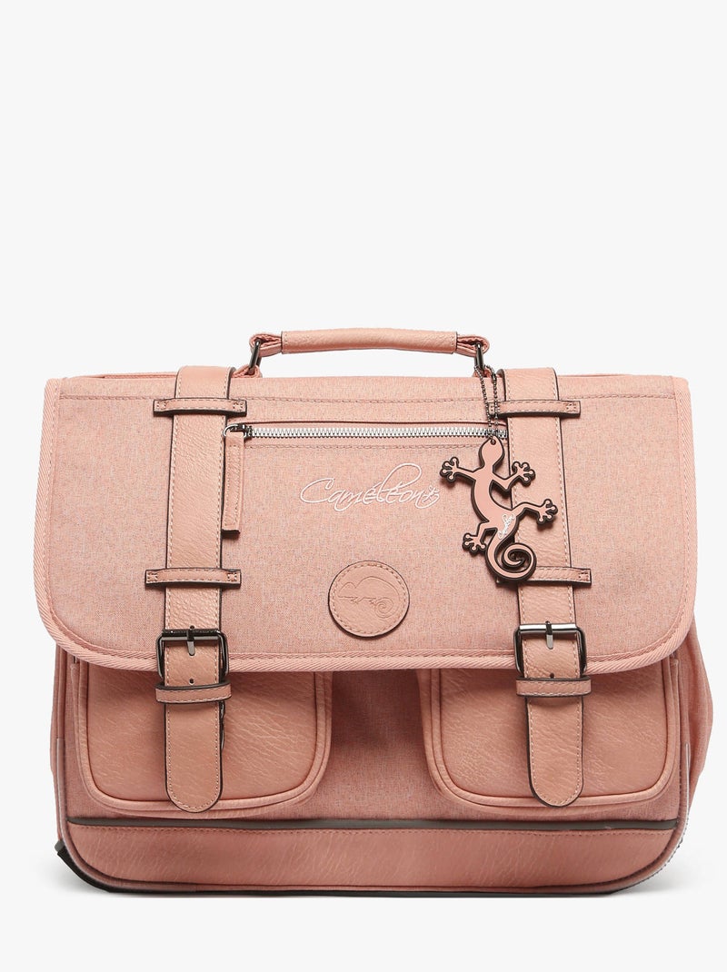 Cartable 38cm Caméléon Vintage Color avec 2 compartiments - CP/CE1/CE2 Rose parme - Kiabi