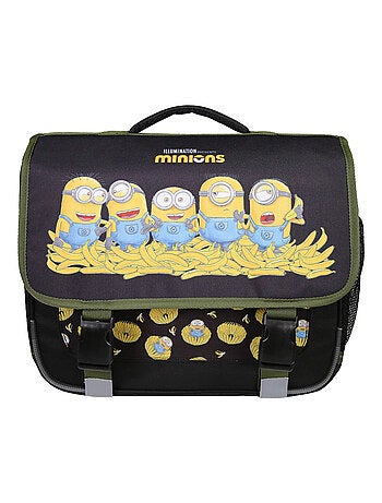 Cartable 38cm noir Les Minions 2 compartiments - Bagtrotter