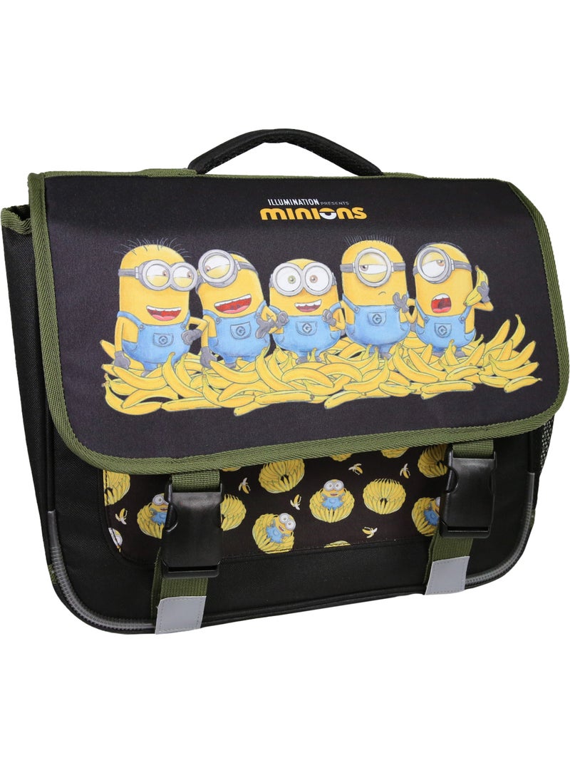 Cartable 38cm noir Les Minions compartiments Bagtrotter Noir
