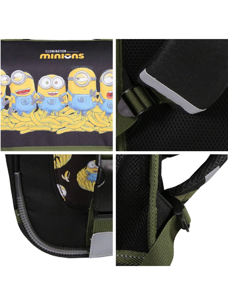Cartable 38cm noir Les Minions  2 compartiments - Bagtrotter Noir - Kiabi