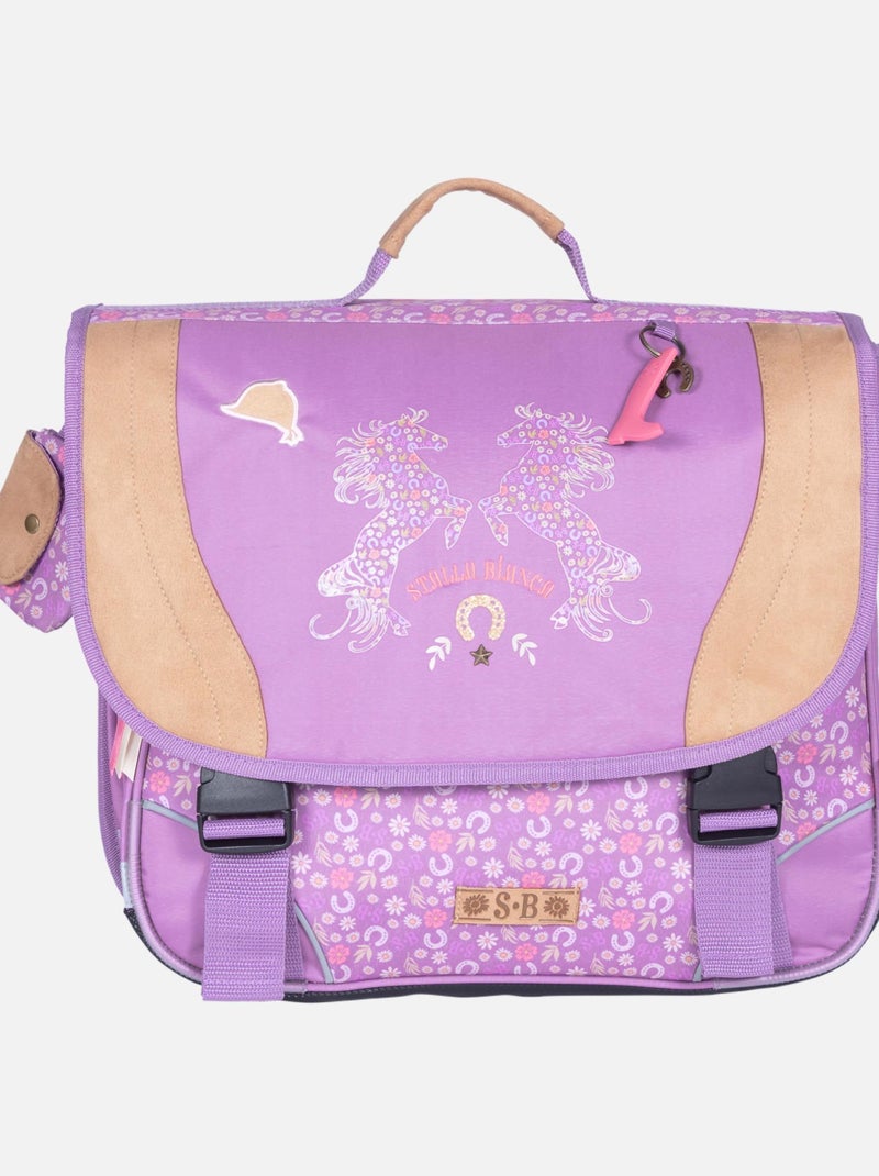 CARTABLE 38CM STALLA BIANCA FLOWER Parme - Kiabi
