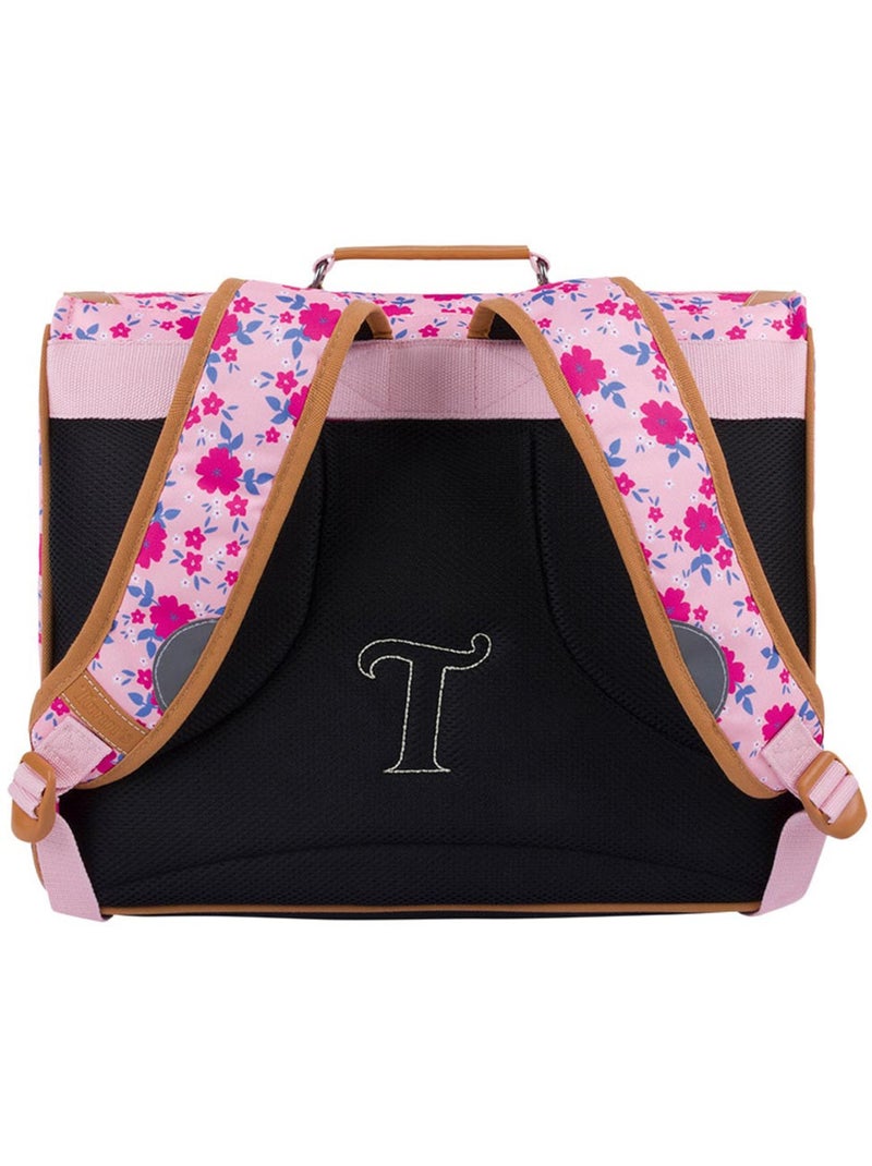 Cartable 41 cm Tann's Aurore Jardin secret, motif fleurs rose Rose - Kiabi