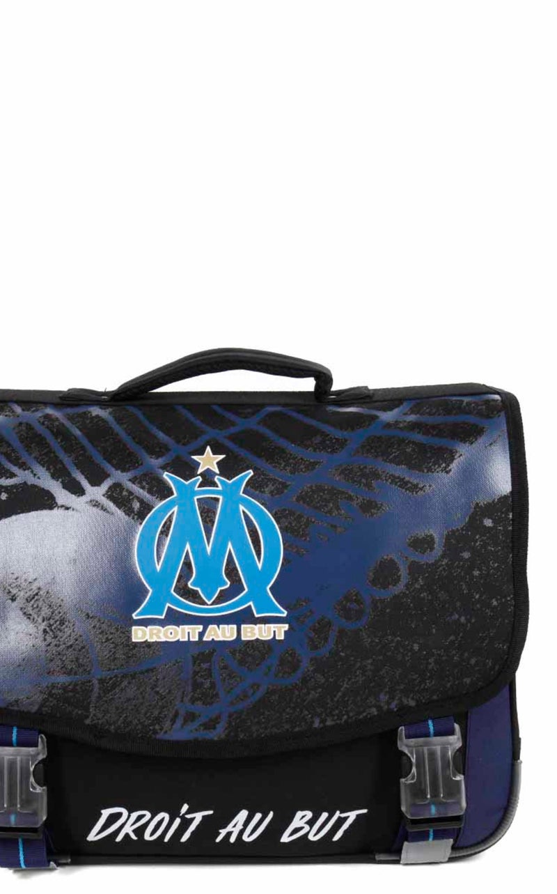 Cartable  41cm 2 Compartiments  Olympique De Marseille Noir - Kiabi