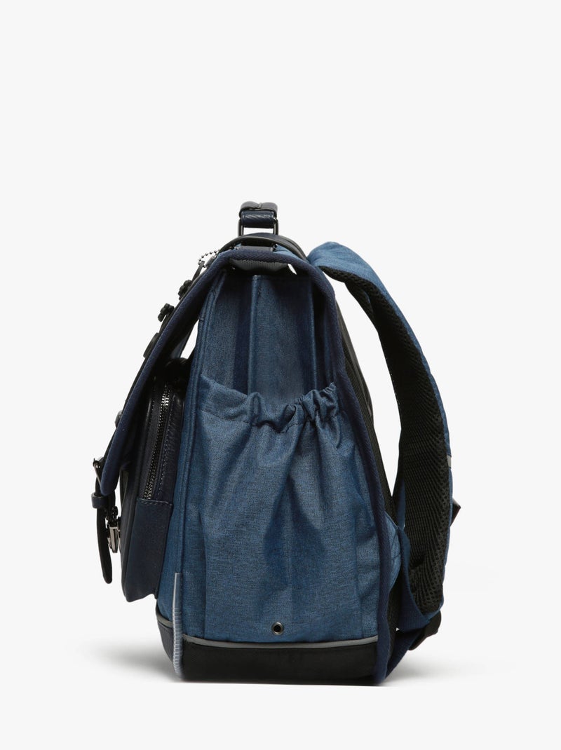 Cartable 41cm Caméléon Vintage Color avec 3 compartiments - CM1/CM2 Bleu Noir - Kiabi