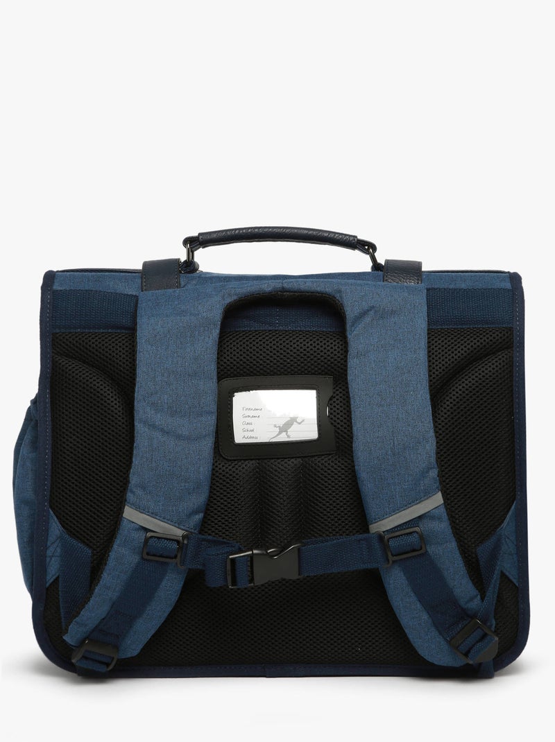 Cartable 41cm Caméléon Vintage Color avec 3 compartiments - CM1/CM2 Bleu Noir - Kiabi