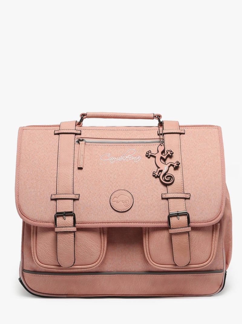 Cartable 41cm Caméléon Vintage Color avec 3 compartiments - CM1/CM2 Rose parme - Kiabi