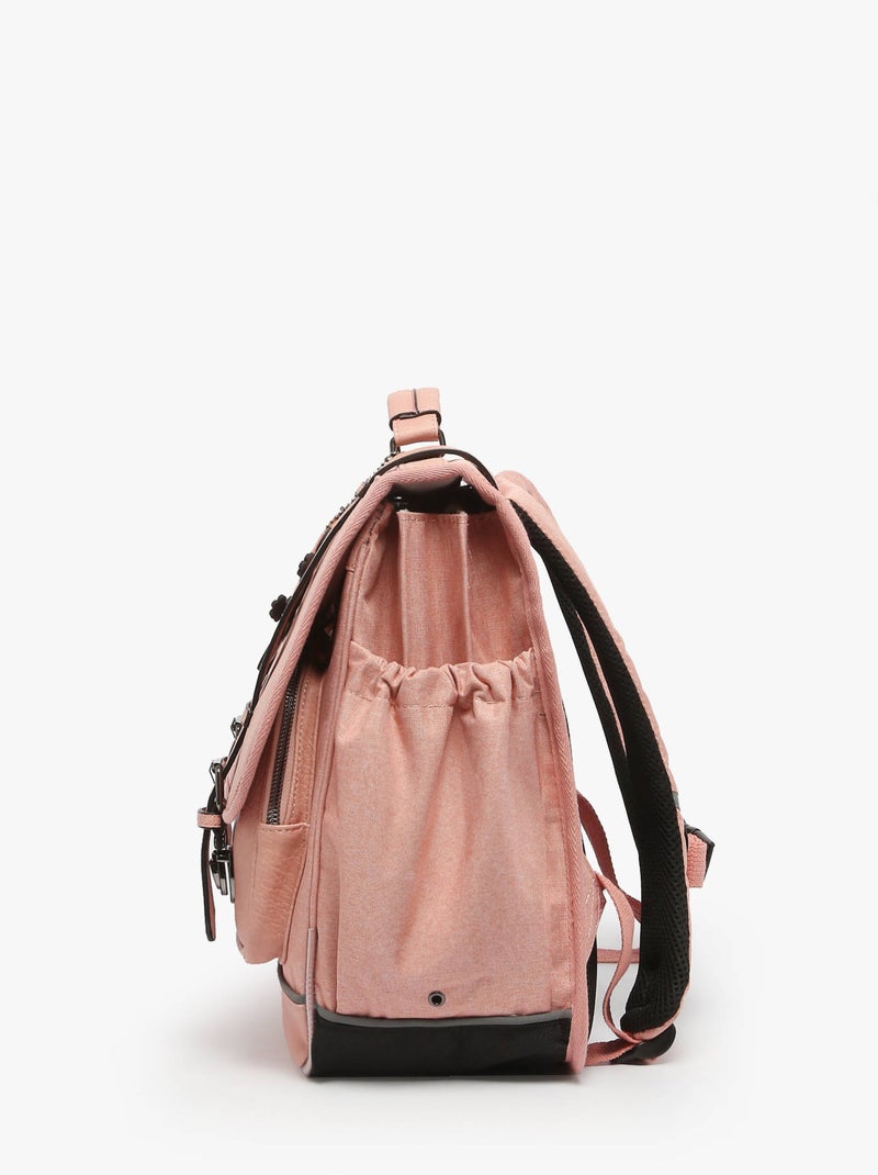 Cartable 41cm Caméléon Vintage Color avec 3 compartiments - CM1/CM2 Rose parme - Kiabi