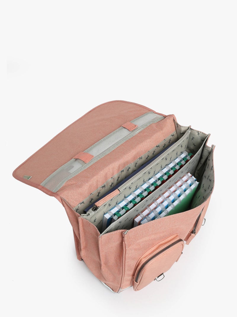 Cartable 41cm Caméléon Vintage Color avec 3 compartiments - CM1/CM2 Rose parme - Kiabi