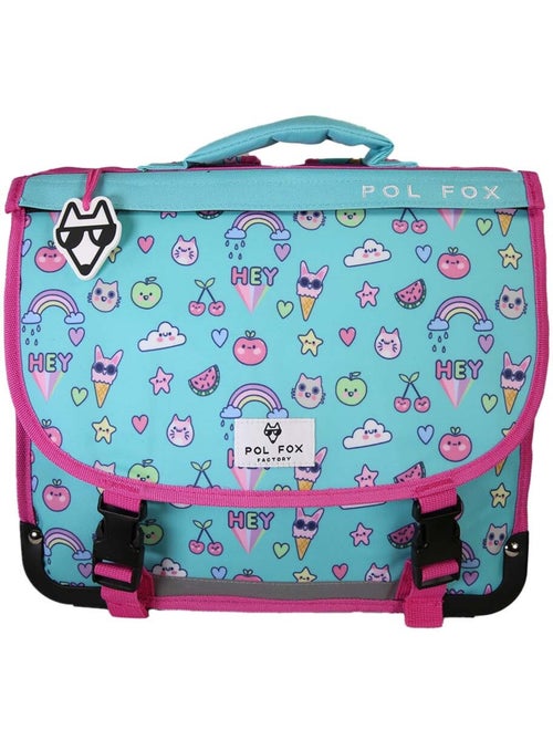 Cartable à colorier POL FOX KAWAI fille 35 cm réversible bleu 1 compartiment maternelle CP - Kiabi Cartable à colorier POL FOX KAWAI fille 35 cm réversible bleu 1 compartiment maternelle CP - Kiabi