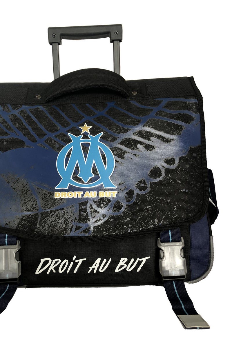 Cartable A Roulette  41cm 2 Compartimen Olympique De Marseille Noir - Kiabi