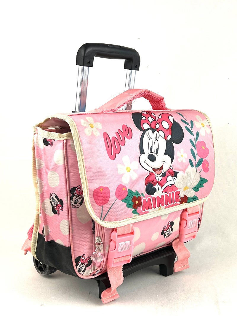 Cartable à roulette Minnie Rose - Kiabi