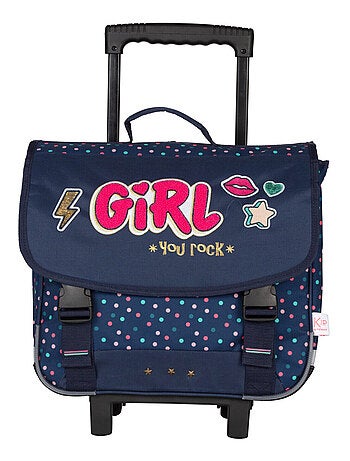 Cartable à roulettes 38 cm fille KIP Girl You Rock