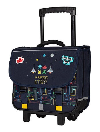 Cartable à roulettes 38 cm garçon KIP Press Start