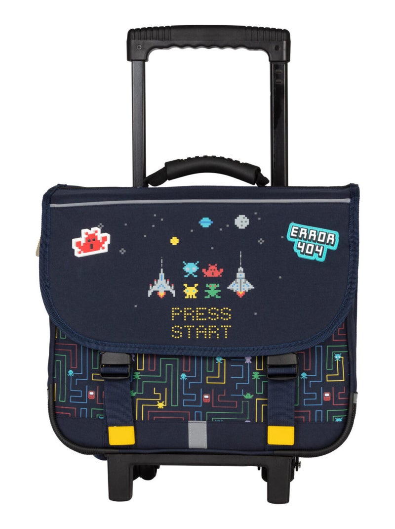 Cartable à roulettes 38 cm garçon KIP Press Start Marine/Multicolore - Kiabi