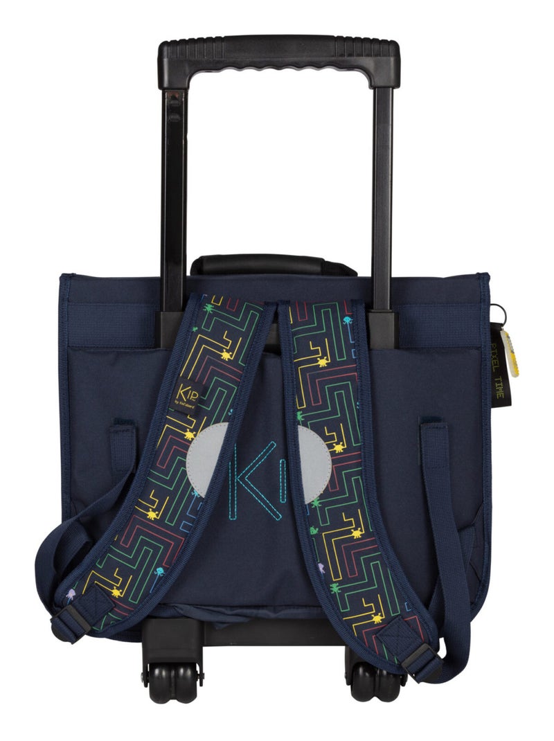 Cartable à roulettes 38 cm garçon KIP Press Start Marine/Multicolore - Kiabi