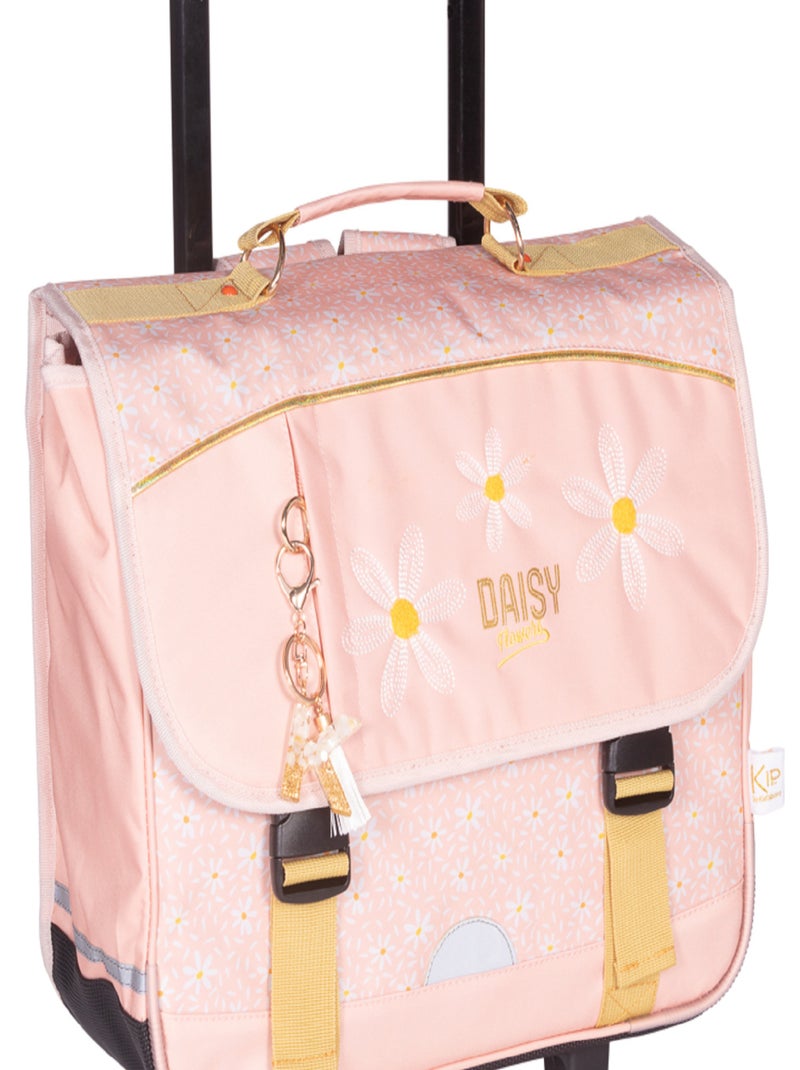 CARTABLE A ROULETTES 38 CM KIP DAISY Rose - Kiabi