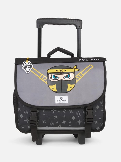 CARTABLE A ROULETTES 38 CM POL FOX NINJA - Kiabi