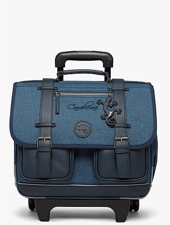 Cartable à roulettes 38cm Caméléon Vintage avec 2 compartiments - CP/CE1/CE2