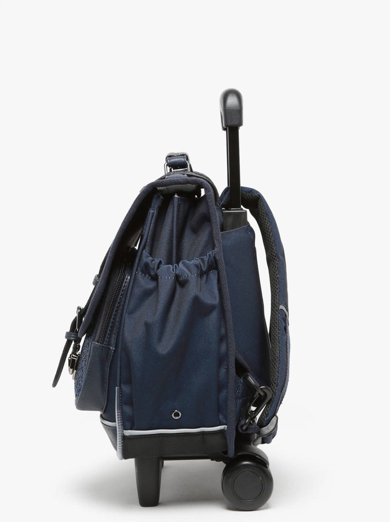 Cartable à roulettes 38cm Caméléon Vintage Fantasy avec 2 compartiments - CP/CE1/CE2 Bleu foncé - Kiabi