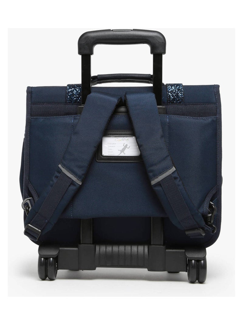Cartable à roulettes 38cm Caméléon Vintage Fantasy avec 2 compartiments - CP/CE1/CE2 Bleu foncé - Kiabi