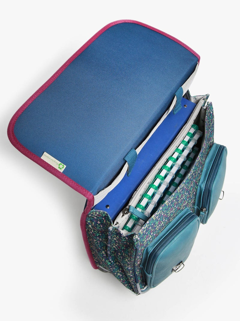 Cartable à roulettes 38cm Caméléon Vintage Fantasy avec 2 compartiments - CP/CE1/CE2 Bleu Jaune - Kiabi