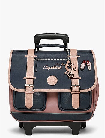Cartable à roulettes 38cm Caméléon Vintage Fantasy avec 2 compartiments - CP/CE1/CE2