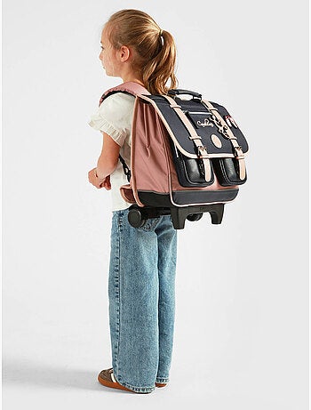 Cartable à roulettes 38cm Caméléon Vintage Fantasy avec 2 compartiments - CP/CE1/CE2