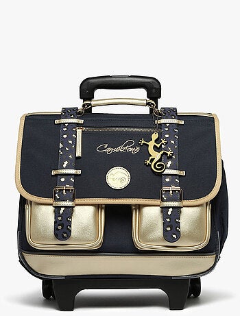 Cartable à roulettes 38cm Caméléon Vintage Fantasy avec 2 compartiments - CP/CE1/CE2