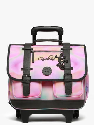 Cartable à roulettes 38cm Caméléon Vintage Fantasy avec 2 compartiments - CP/CE1/CE2