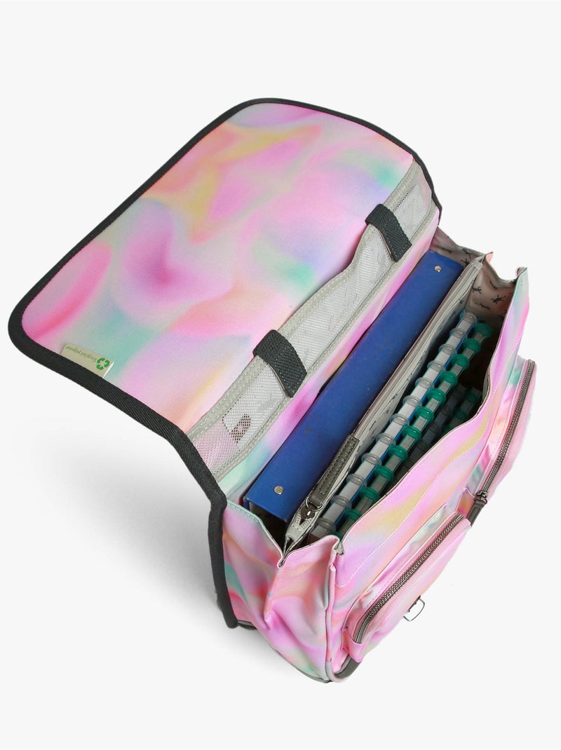 Cartable à roulettes 38cm Caméléon Vintage Fantasy avec 2 compartiments - CP/CE1/CE2 Rose pâle - Kiabi