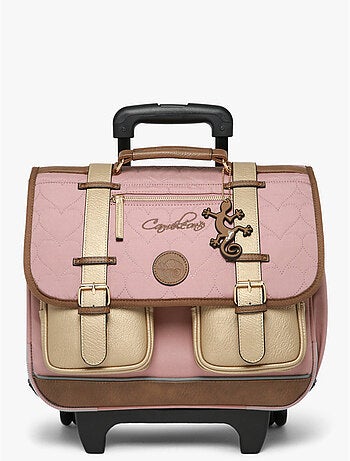 Cartable à roulettes 38cm Caméléon Vintage Fantasy avec 2 compartiments - CP/CE1/CE2