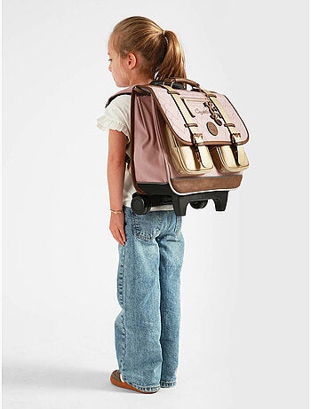 Cartable à roulettes 38cm Caméléon Vintage Fantasy avec 2 compartiments - CP/CE1/CE2