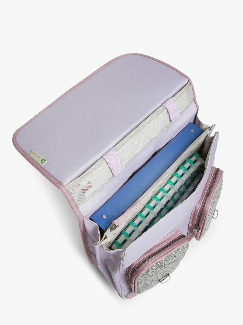 Cartable à roulettes 38cm Caméléon Vintage Fantasy avec 2 compartiments - CP/CE1/CE2 Violet clair - Kiabi