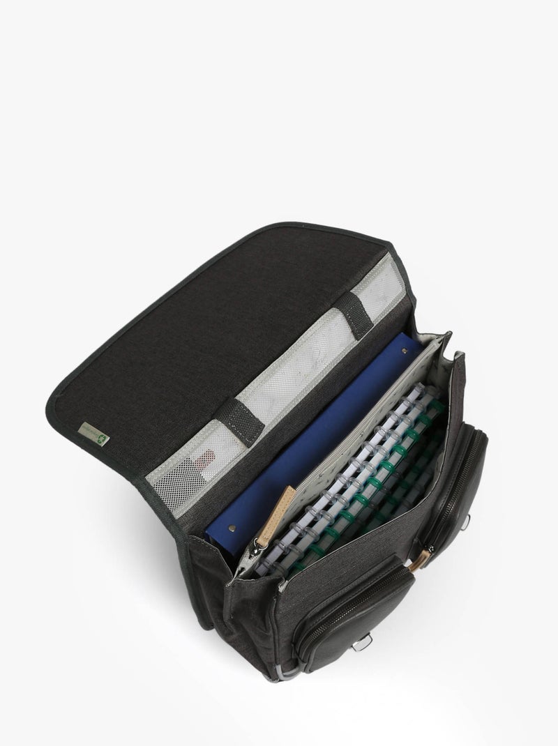 Cartable à roulettes 38cm Caméléon Vintage Urban avec 2 compartiments - CP/CE1/CE2 Gris Noir - Kiabi