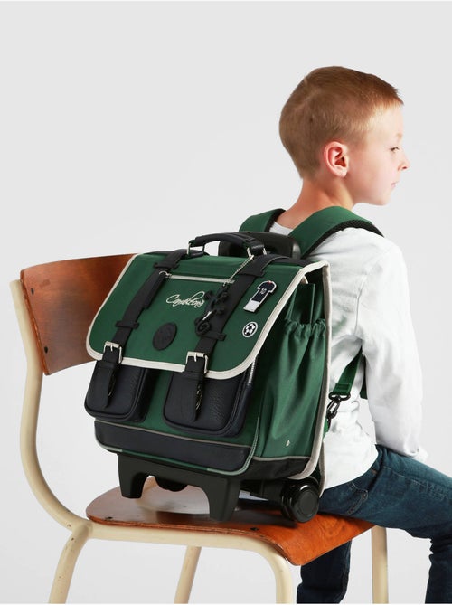 Cartable à roulettes 38cm Caméléon Vintage Urban avec 2 compartiments - CP/CE1/CE2 - Kiabi Cartable à roulettes 38cm Caméléon Vintage Urban avec 2 compartiments - CP/CE1/CE2 - Kiabi