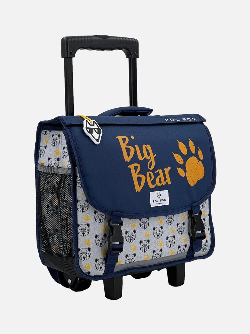 CARTABLE A ROULETTES 38CM POL FOX BEAR Gris chiné - Kiabi
