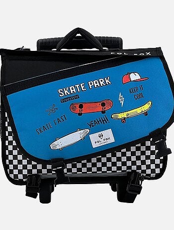 CARTABLE A ROULETTES 38CM POL FOX SKATE